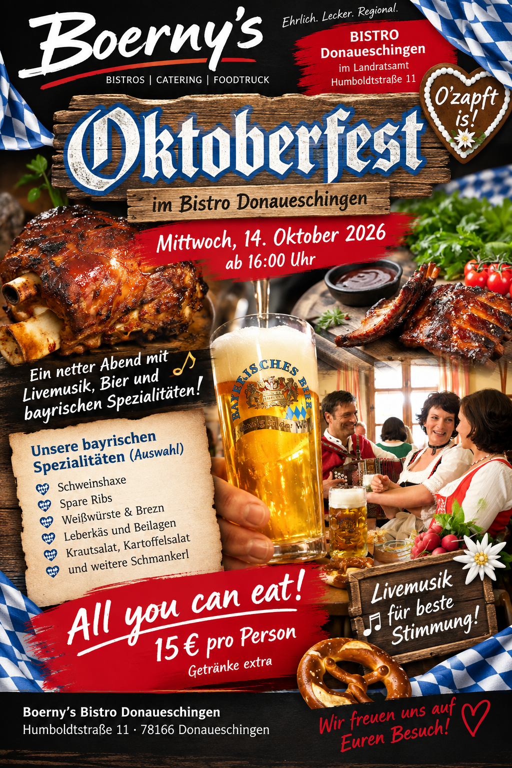 Oktoberfest bei Boerny’s Bistro Donaueschingen